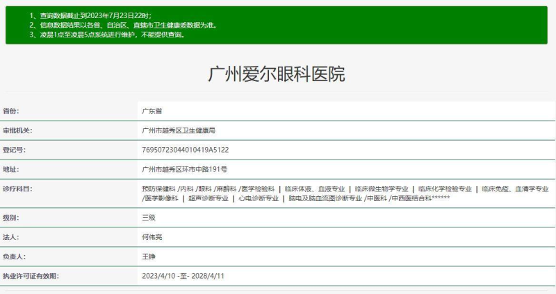 二、广州爱尔眼科医院专精医疗保护